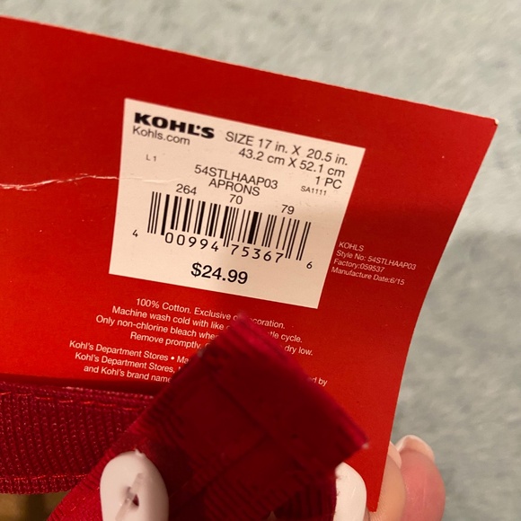 2 St. Nicholas Square Kids Christmas Reindeer Aprons – 100% Cotton - Picture 3 of 7